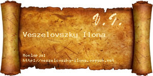 Veszelovszky Ilona névjegykártya