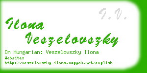 ilona veszelovszky business card
